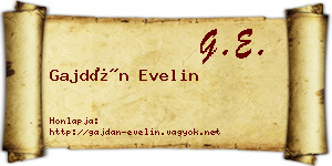 Gajdán Evelin névjegykártya